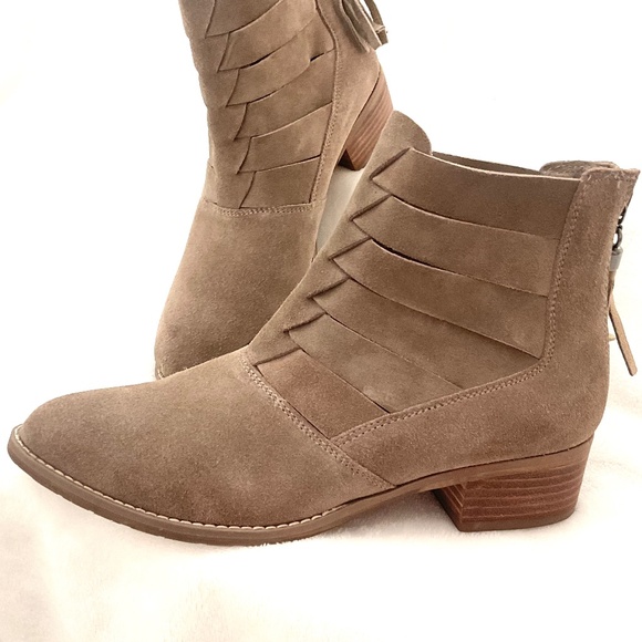 Volatile Taupe Layered Ankle Booties - Picture 1 of 16